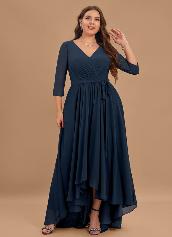 Robe Manche Longue Fluide Col V - gallery 9