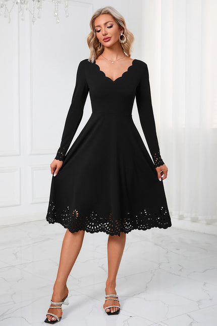 Robe Noire Femme Manche Longue - gallery 4