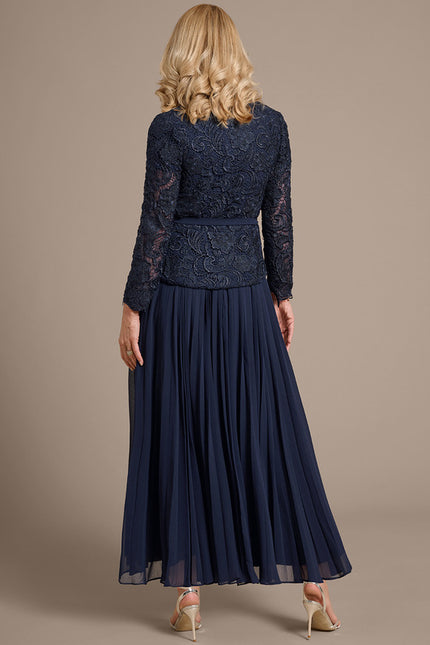 Robe Longue Col Carré Manche Bouffante - gallery 5