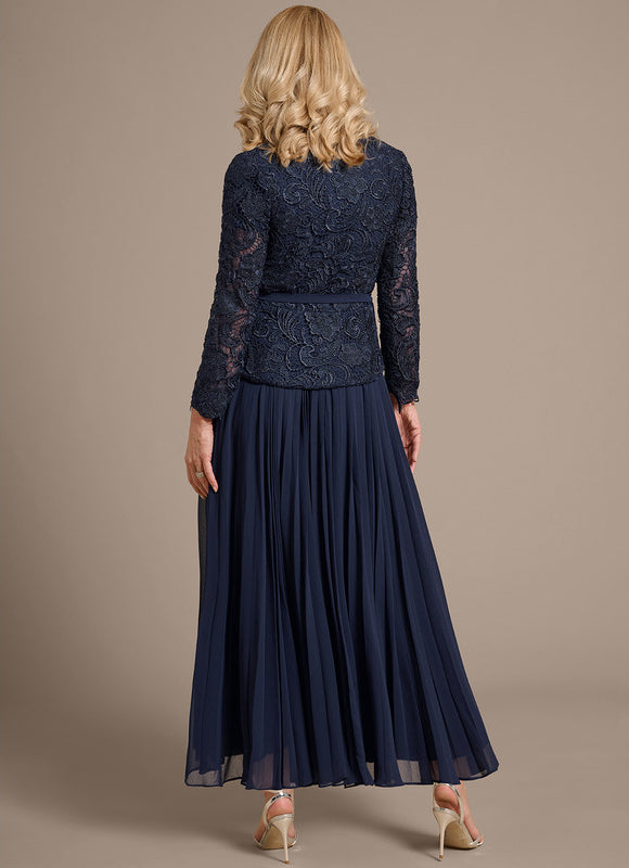 Robe Longue Col Carré Manche Bouffante - gallery 5