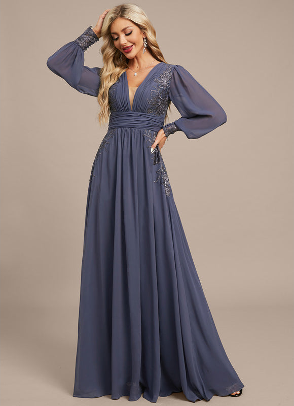 Robe De Soirée Longue Manche Longue Pas Cher - gallery 4