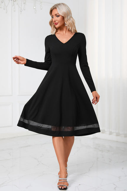 Robe Noire Femme Manche Longue