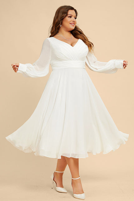 Robe Manche Longue De Mariée Vaporeuse - gallery 8