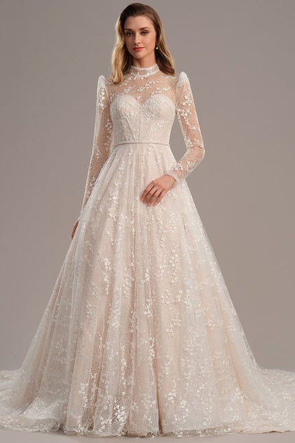 Robe Manche Longue Tulle Brodée