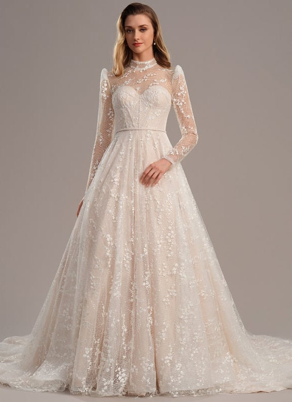 Robe Manche Longue Tulle Brodée