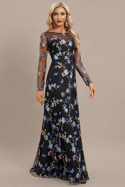 Robe Moulante Dentelle Manche Longue - gallery 4