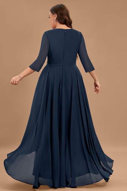Robe Manche Longue Fluide Col V - gallery 7