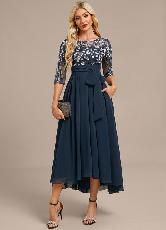 Robe Manche Longue Fluide Élégante - gallery 2