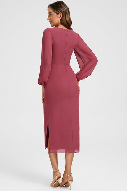 Robe De Cocktail Manche Longue - gallery 4