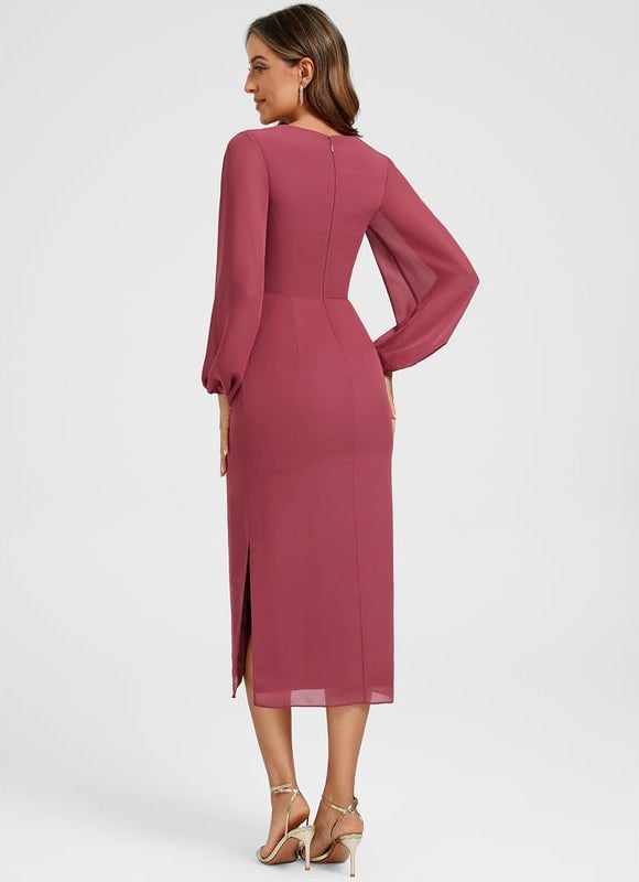 Robe De Cocktail Manche Longue - gallery 4