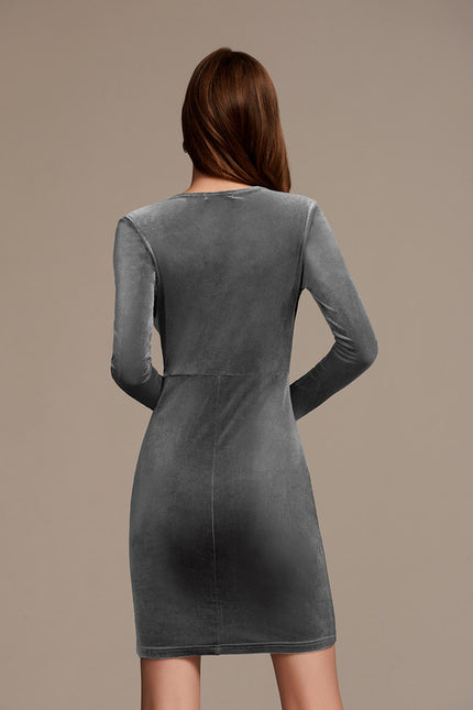 Robe Manche Longue Velours Cintrée - gallery 2