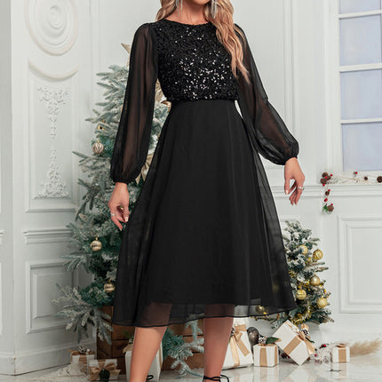 Robe Manche Longue Paillette