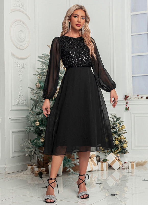 Robe Manche Longue Paillette