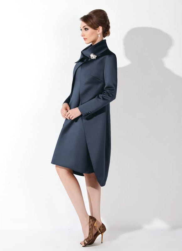 Robe Manche Longue Chic Satiné - gallery 4