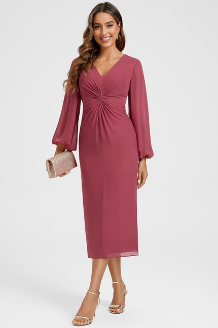 Robe De Cocktail Manche Longue - gallery 1