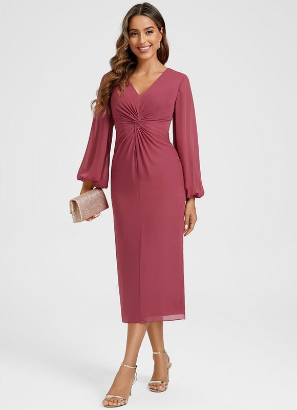 Robe De Cocktail Manche Longue - gallery 1