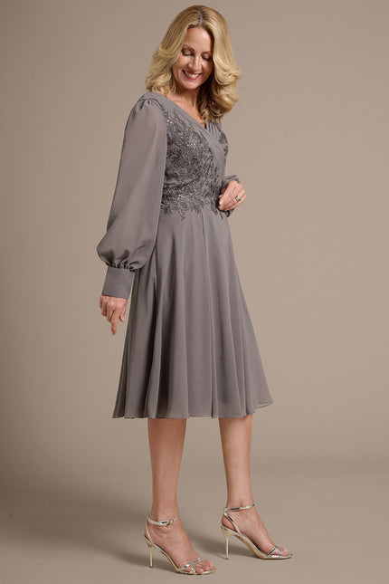 Robe Trapeze Manche Longue - gallery 4