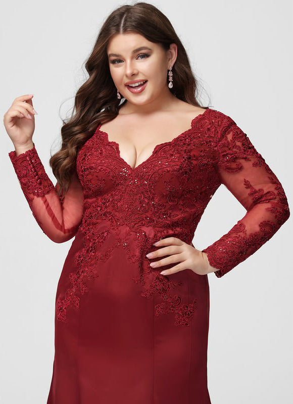 Robe Moulante Manche Longue Dentelle - gallery 8