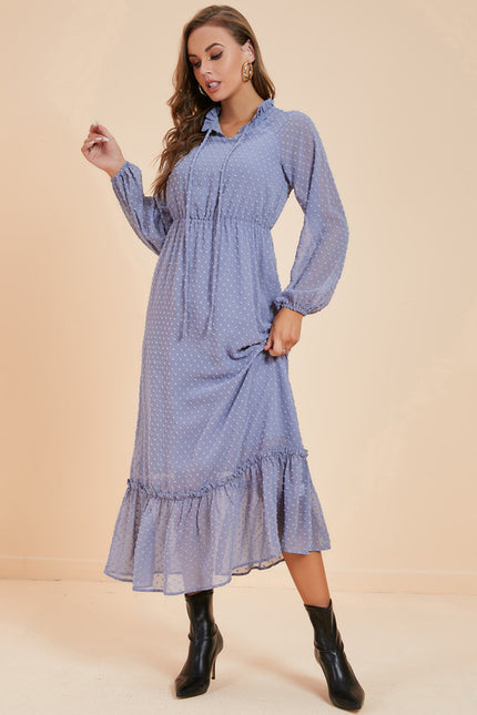 Robe Manche Longue Volant - gallery 1