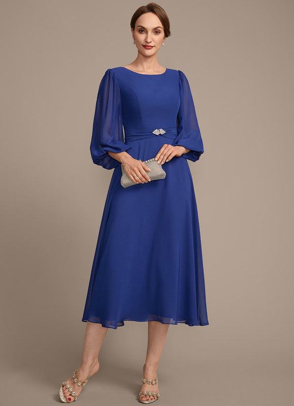 Robes Mi Longues Manches Courtes - gallery 2