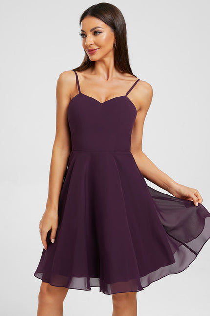Robe Manche Longue Trapèze Violet