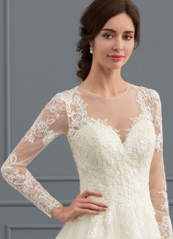 Robe Manche Longue Transparente - gallery 4