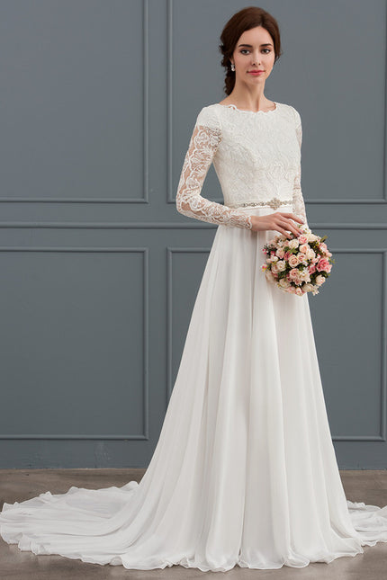Robe Ivoire Manche Longue