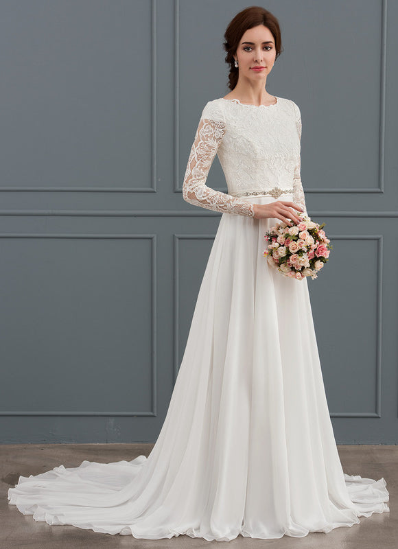 Robe Ivoire Manche Longue