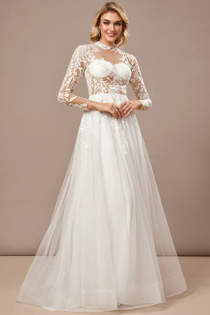 Robe De Mariee Manches Longues Dos Nu - gallery 4