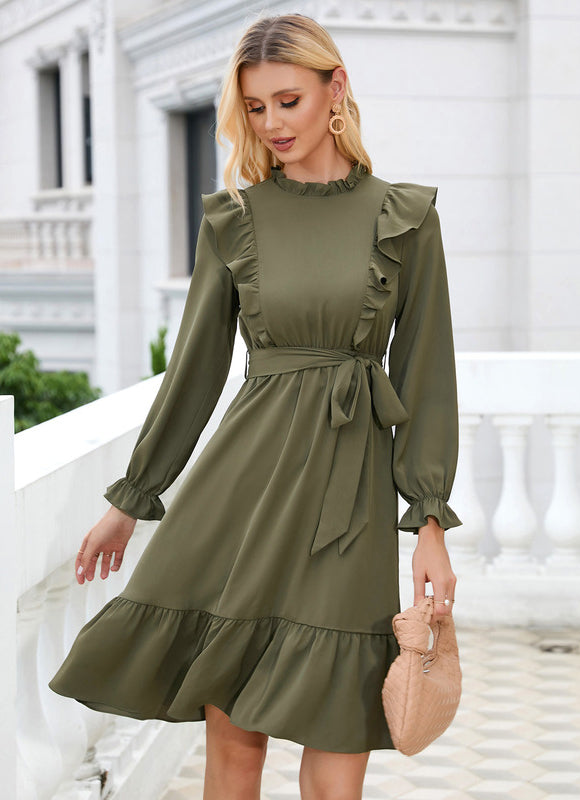 Robe Kaki Manche Longue - gallery 2