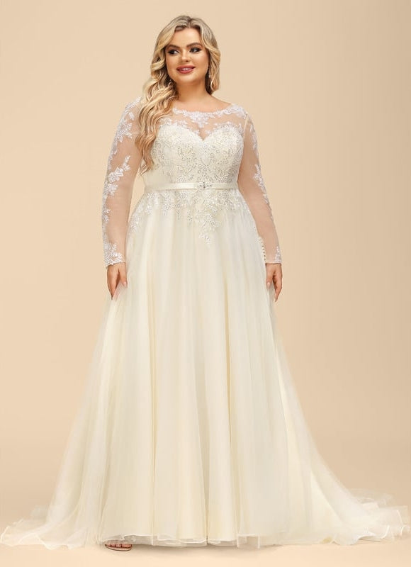 Robe Manche Longue Nuptiale Délicate - gallery 8