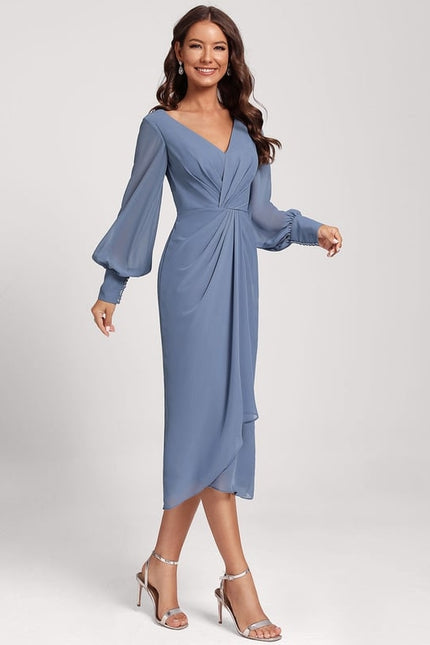 Robe De Cocktail Manche Longue - gallery 5