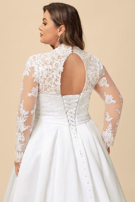 Robe Longue Blanche Manche Bouffante - gallery 9