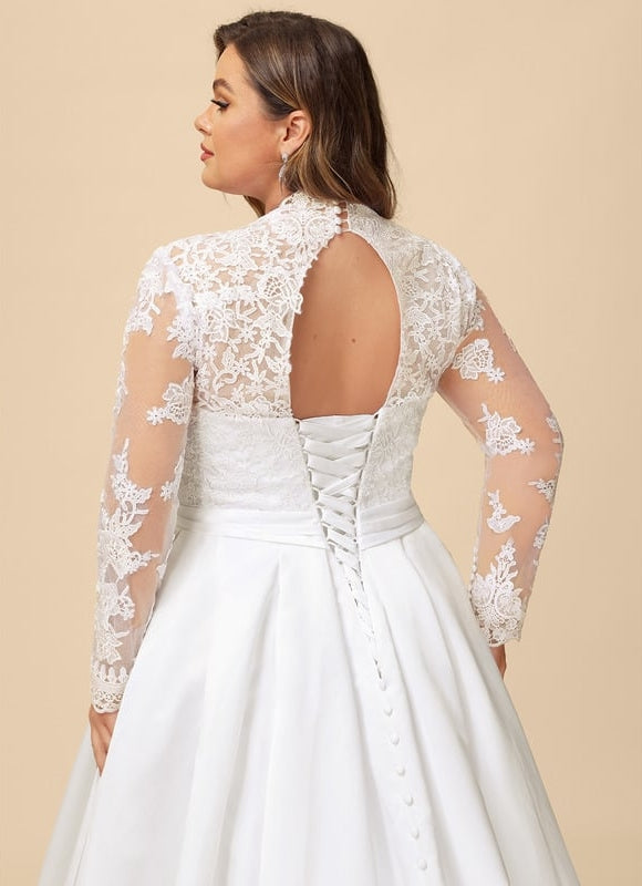 Robe Longue Blanche Manche Bouffante - gallery 9