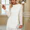 Robe Manche Longue Dentelle Blanche