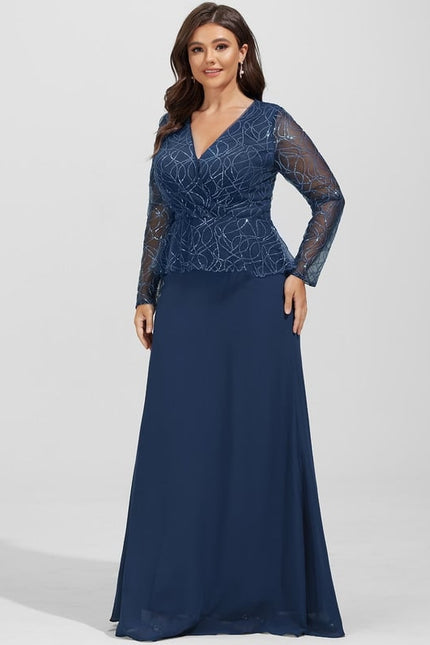 Robe Manche Longue Soirée Pailletée - gallery 8