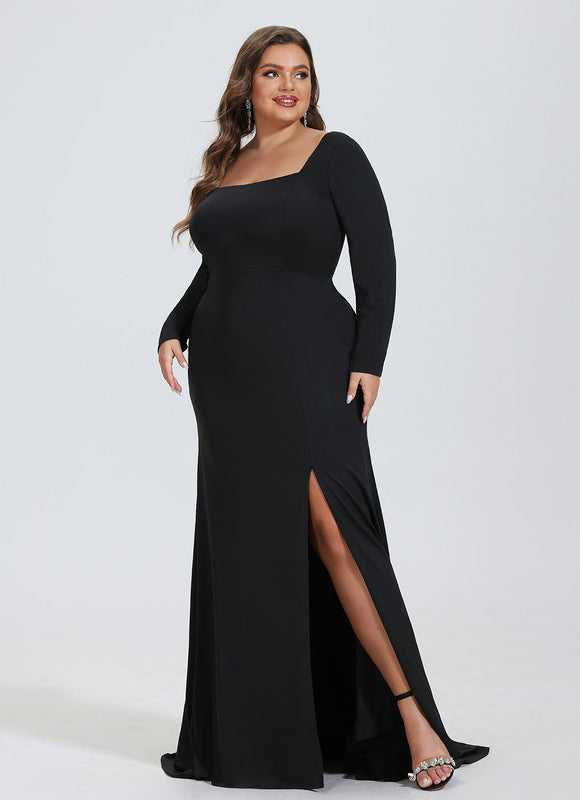 Robe Noire Fourreau Manches Longues - gallery 6