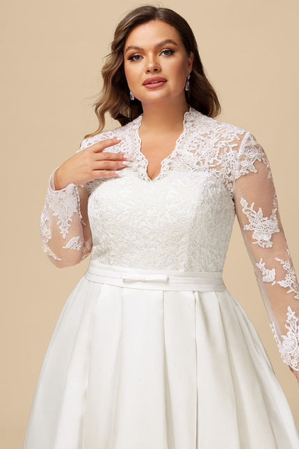 Robe Longue Blanche Manche Bouffante - gallery 6