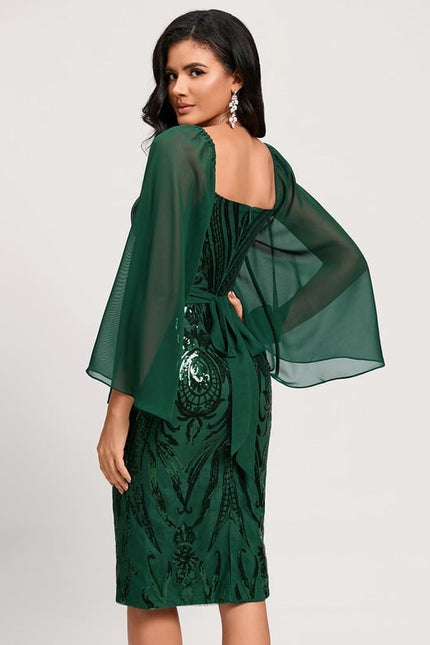 Robe Manche Longue Élégante Pailletée - gallery 5