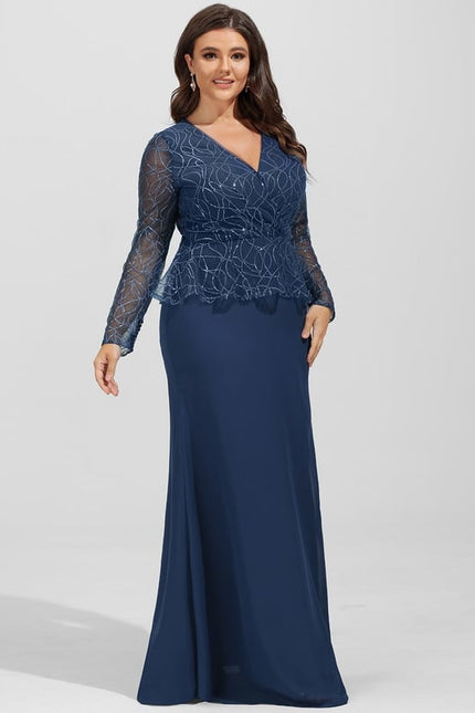 Robe Manche Longue Soirée Pailletée - gallery 7