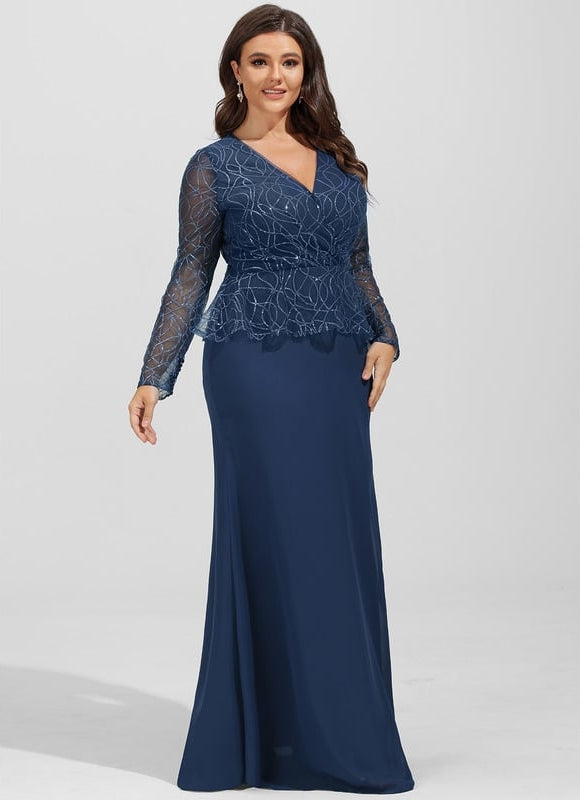 Robe Manche Longue Soirée Pailletée - gallery 7