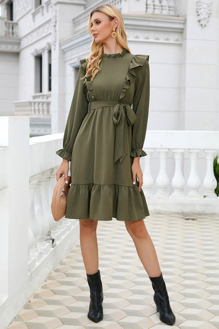 Robe Kaki Manche Longue