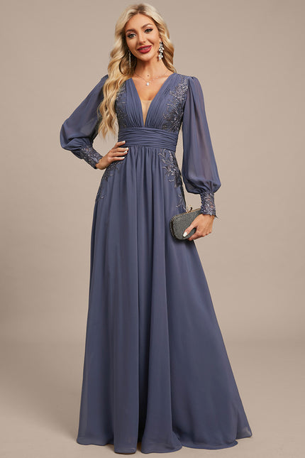 Robe De Soirée Longue Manche Longue Pas Cher - gallery 2