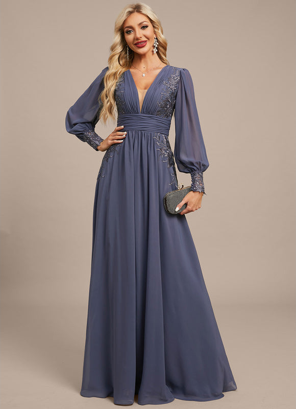 Robe De Soirée Longue Manche Longue Pas Cher - gallery 2