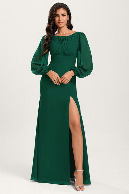 Robe De Soiree Sirene Manche Longue
