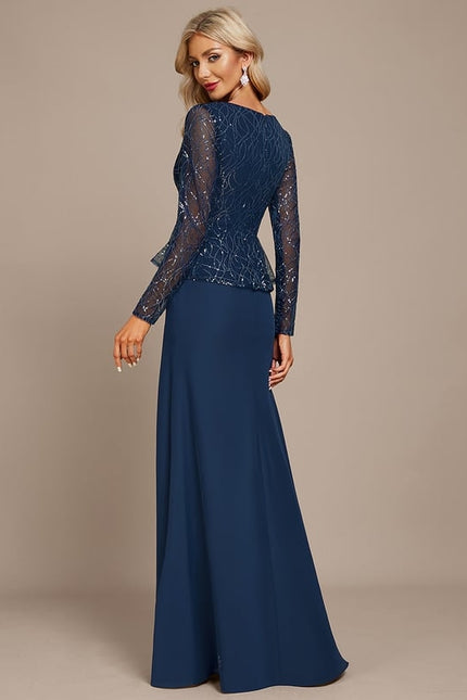 Robe Manche Longue Soirée Pailletée - gallery 4