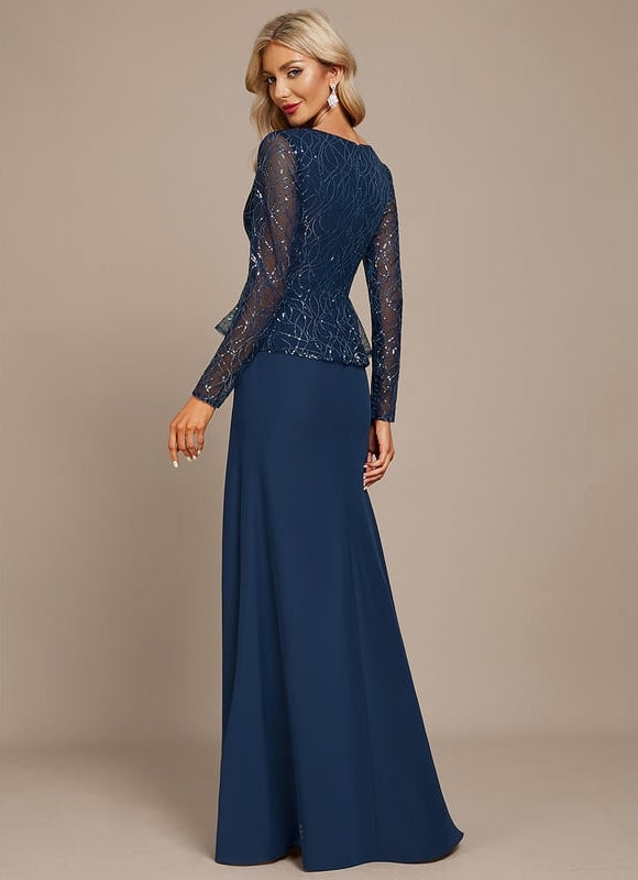 Robe Manche Longue Soirée Pailletée - gallery 4