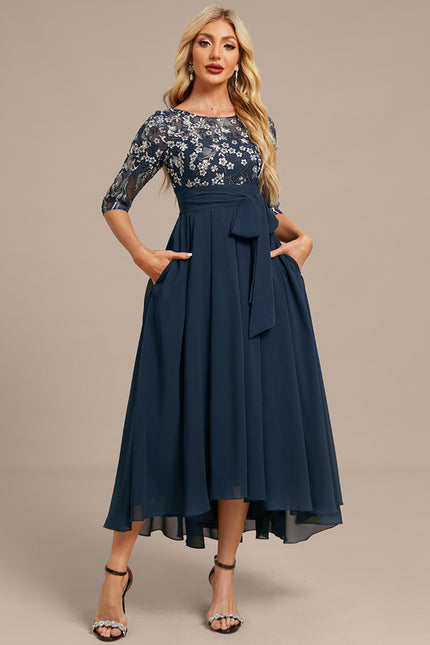 Robe Manche Longue Fluide Élégante - gallery 3