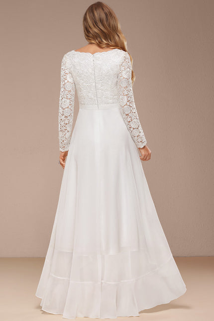 Robe Manche Longue Dentelle Fluide - gallery 2