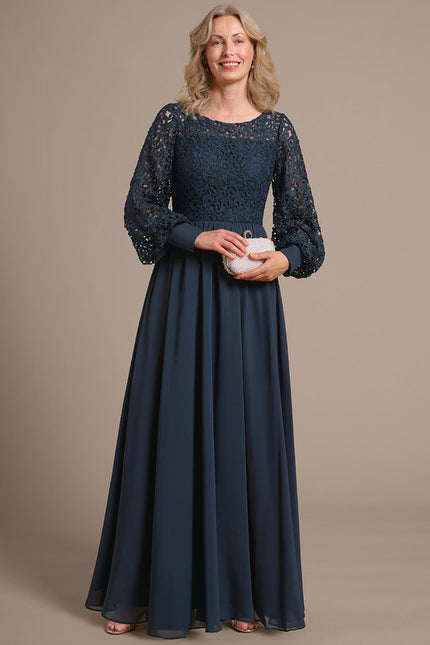 Robe Longue Manches Bouffantes
